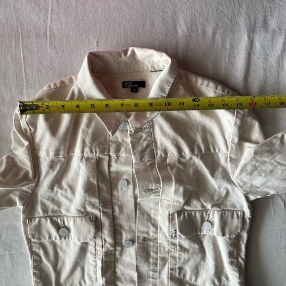 Levi's Cream Jean Jacket Classic Denim Style - Picture 6 of 8